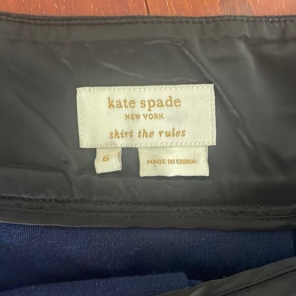 Kate Spade Black Stripe Skirt Academia Pleated Twee Preppy Nevermore Wednesday - Picture 4 of 5